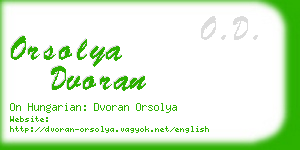 orsolya dvoran business card